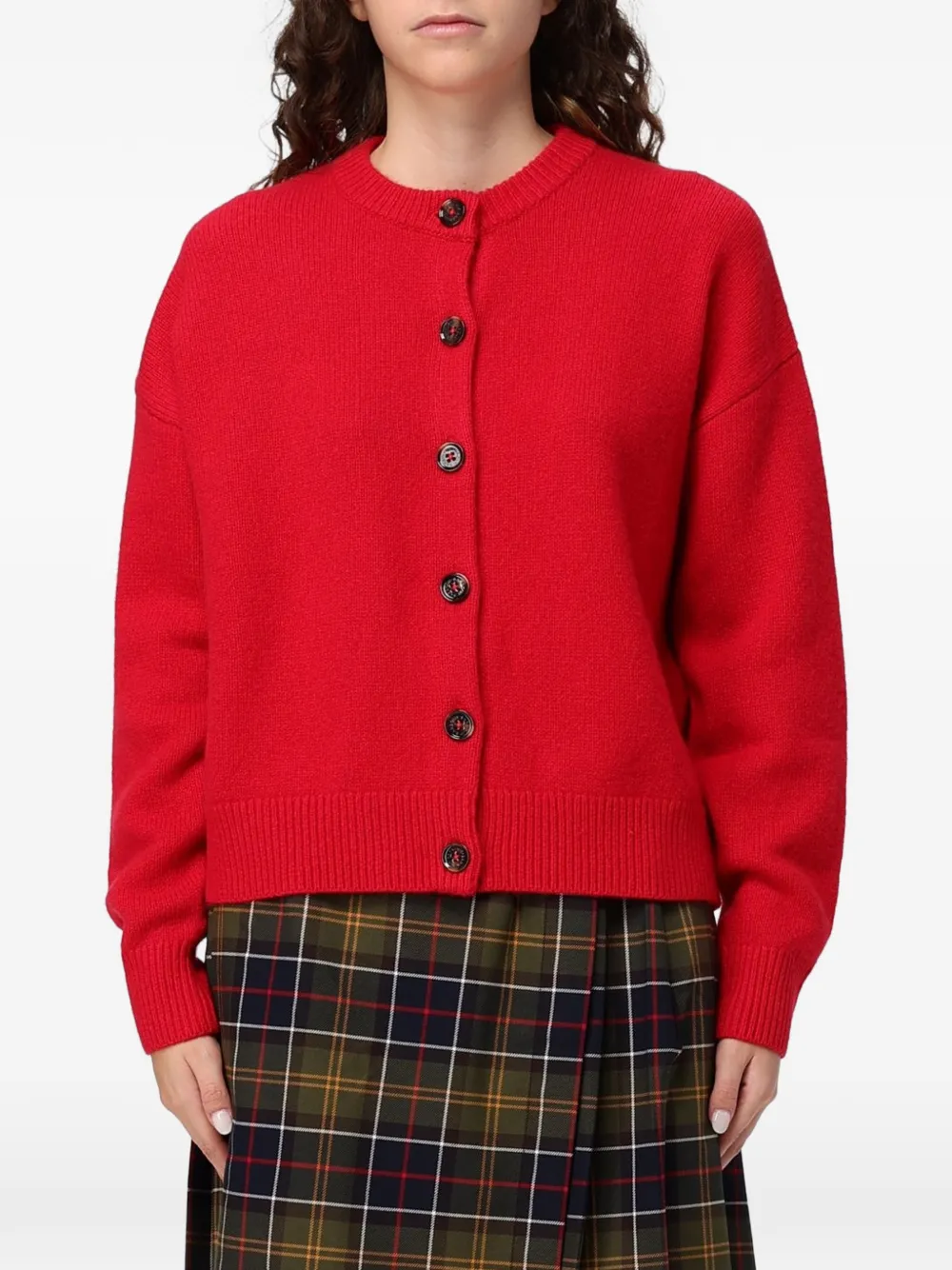 Barbour Woodhouse wool-blend cardigan - Rosso