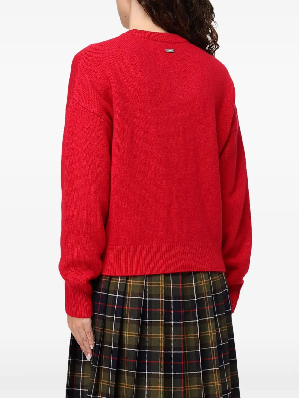Barbour Woodhouse wool-blend cardigan Rood