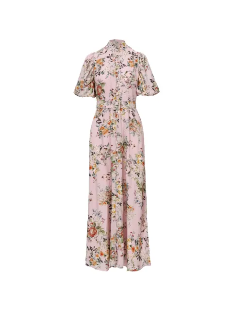 MOOS STUDIO robe longue Secret Garden ceinturée à imprimé floral