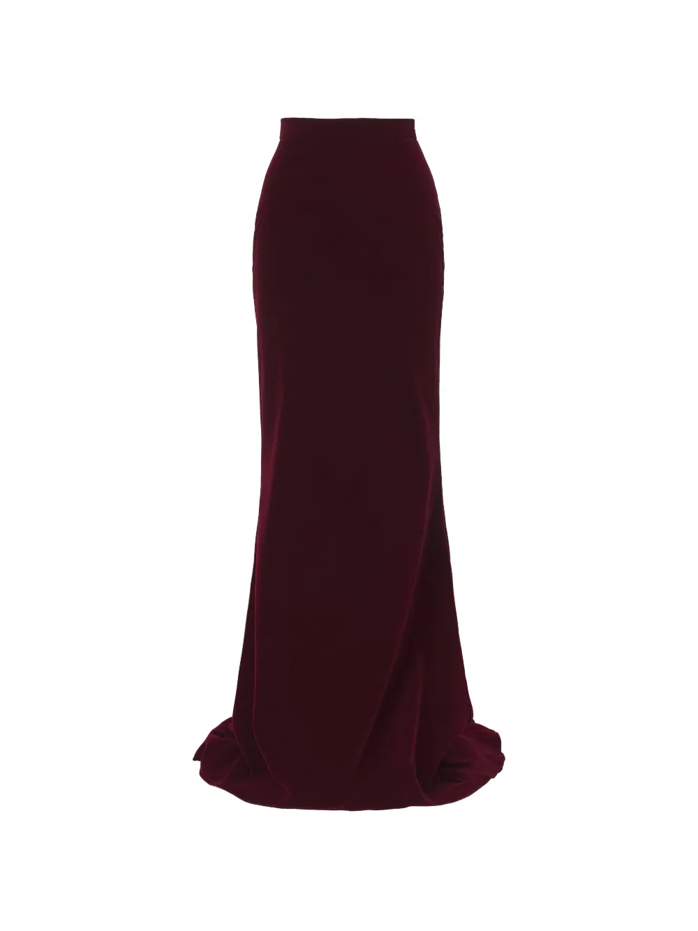 MOOS STUDIO Muse velvet floor-length maxi skirt - Rosso