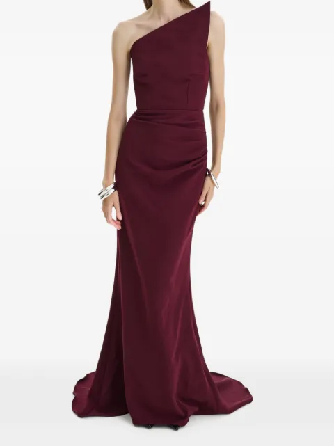 MOOS STUDIO After Midnight one-shoulder draped maxi gown