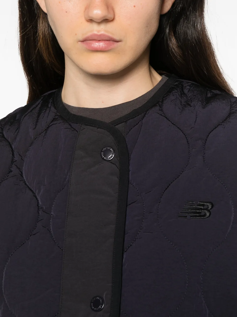 New Balance quilted gilet Blauw