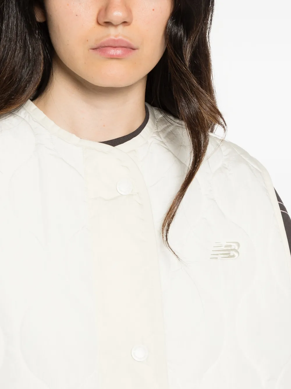 New Balance quilted gilet Beige