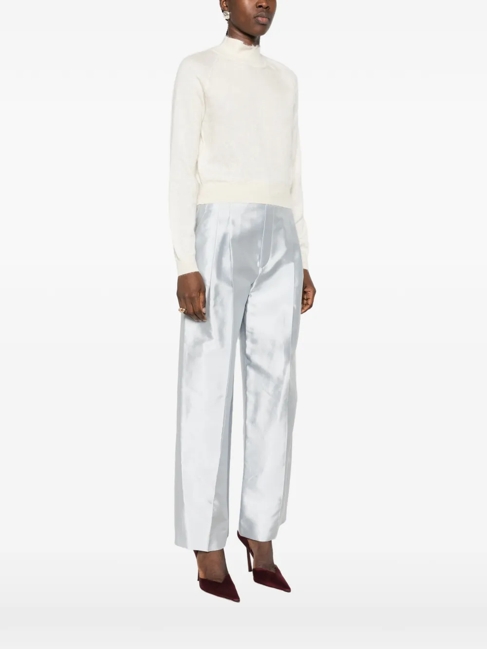 TOM FORD long-sleeve high-neck sweater Beige