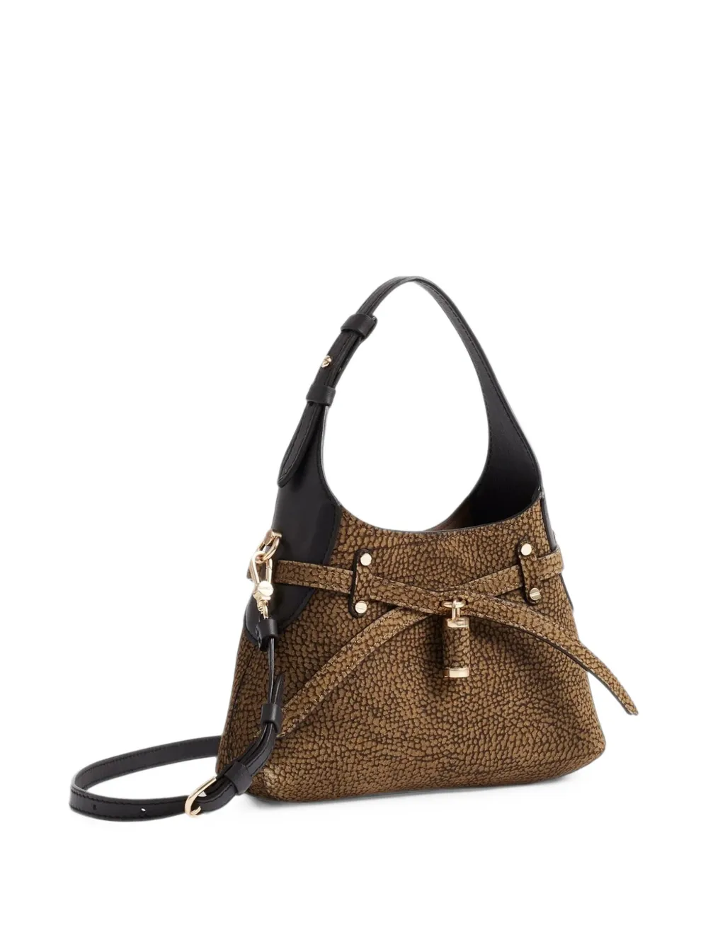 Borbonese Mini B-Halo eye-of-the-partridge bag Bruin