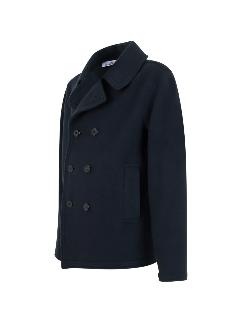 Stone Island Sailorjas met dubbele rij knopen Blauw