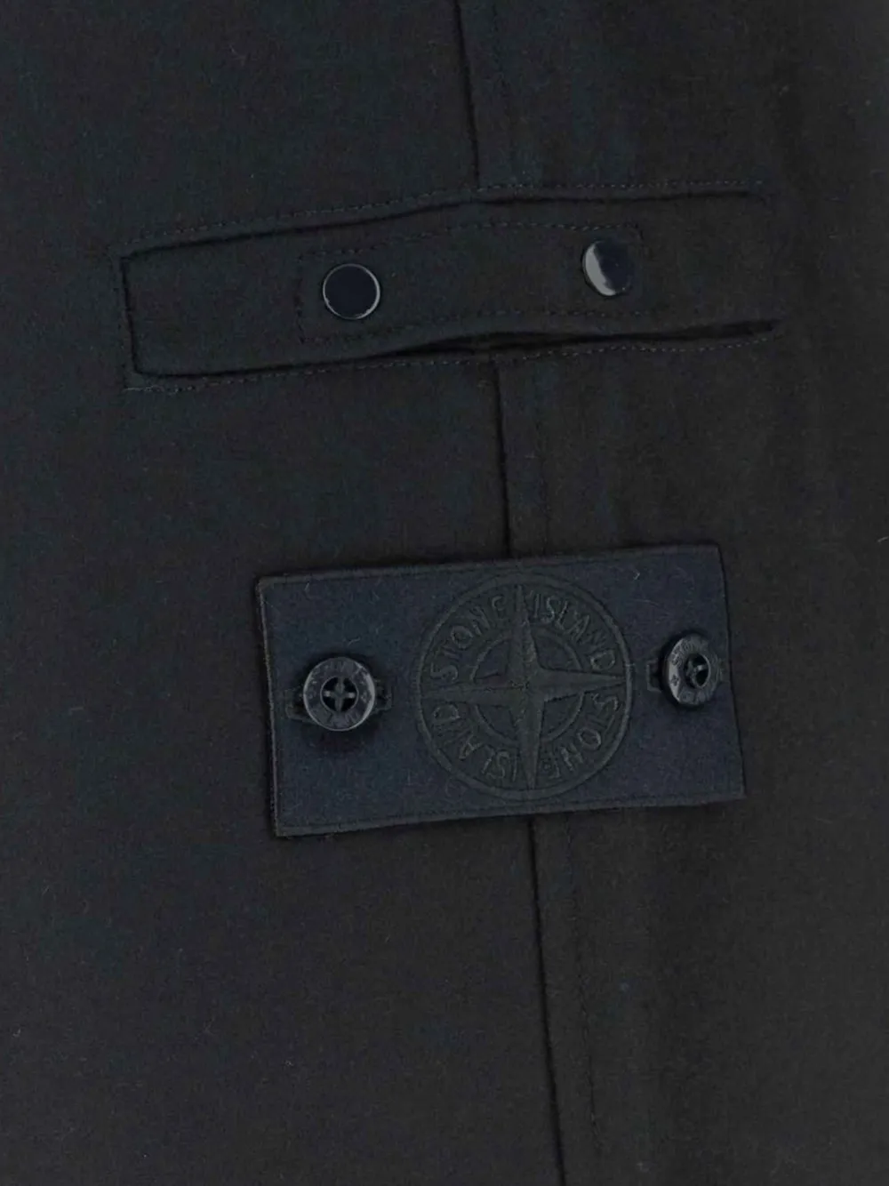 Stone Island 3100024 wool nylon flannel S.I ghost sweatpants Blauw