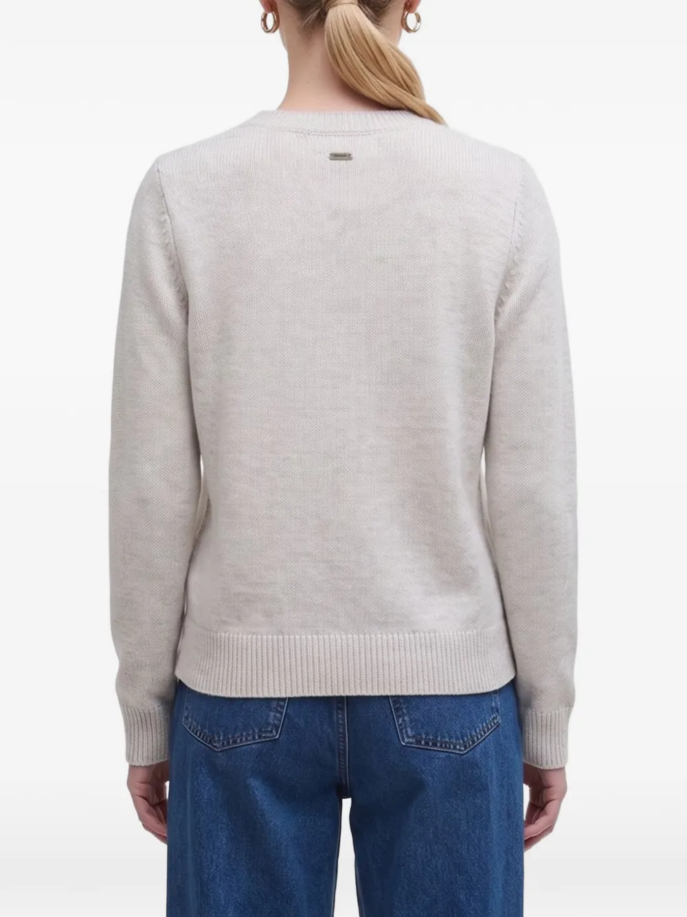 Barbour Woodhouse wool-cashmere crew neck jumper Beige