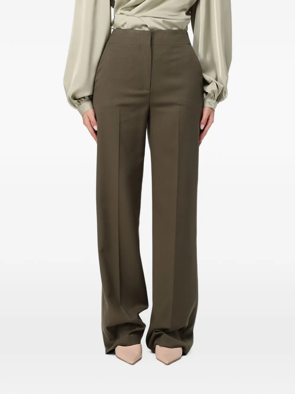 Hanita pressed-crease trousers - Grün