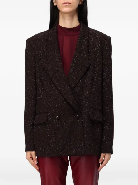 Hanita glitter-effect double-breasted blazer
