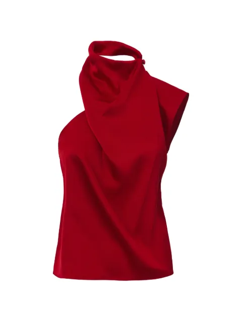 MOOS STUDIO First Kiss one-shoulder draped blouse
