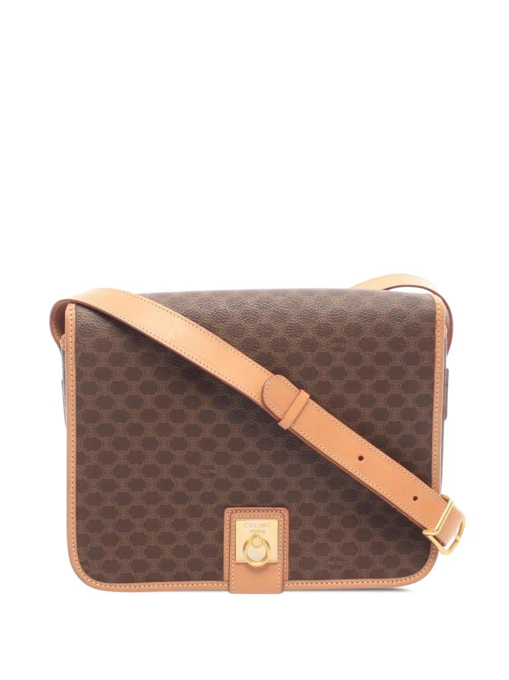 Celine Pre-Owned 2014 Macadam crossbody bag - Braun