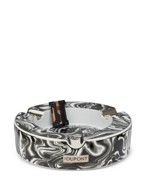 S.T. Dupont marble-print porcelain ashtray