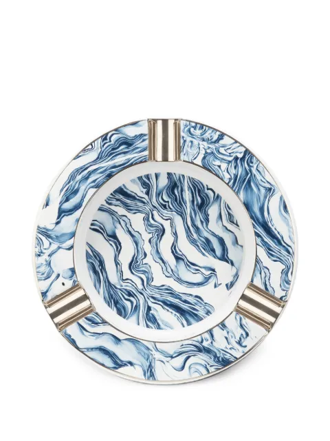 S.T. Dupont marble-print porcelain ashtray