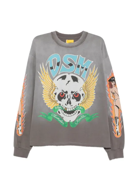Diet Starts Monday skull-print long-sleeve T-shirt