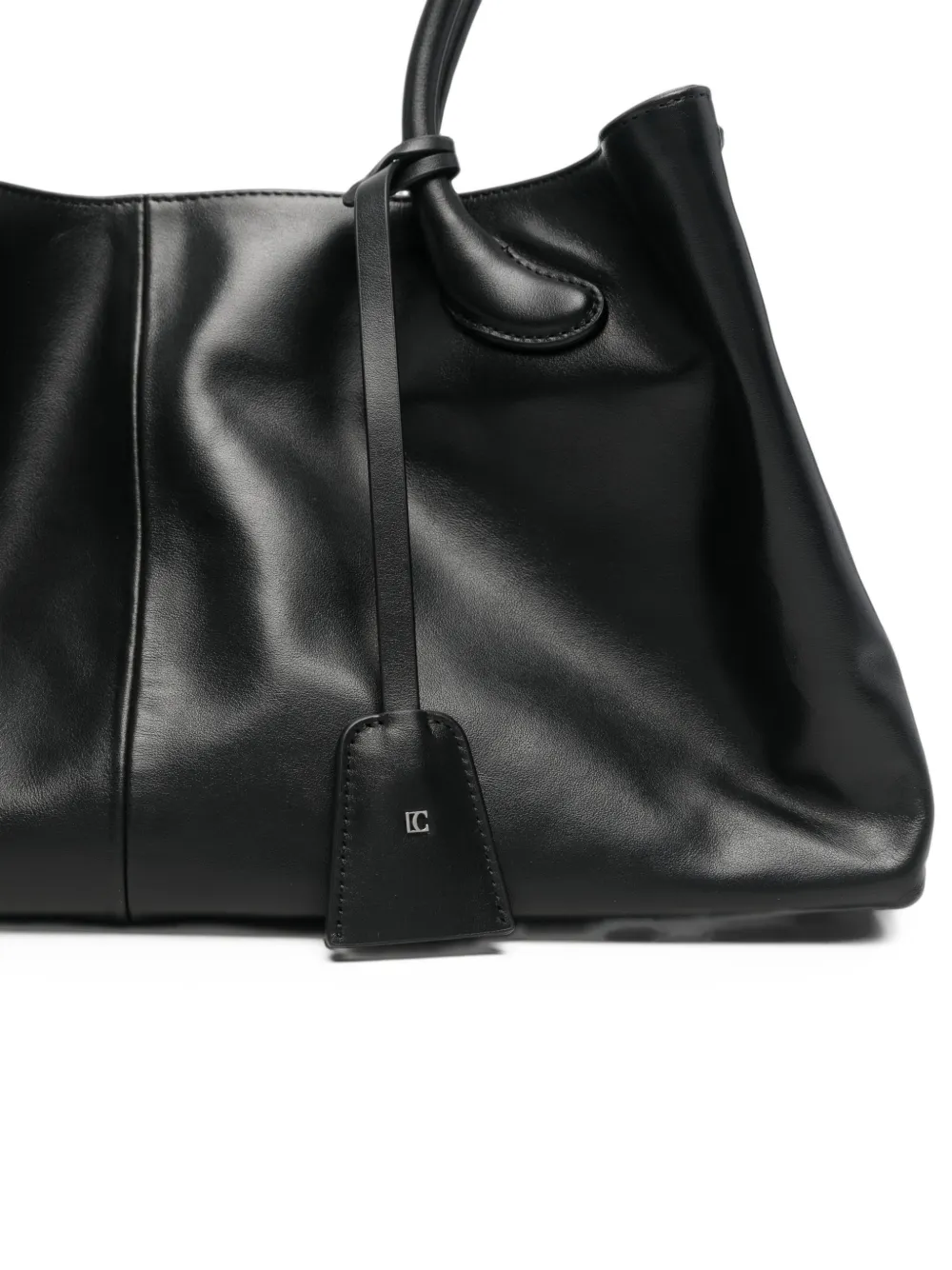 Low Classic mini Haricot leather tote bag Zwart