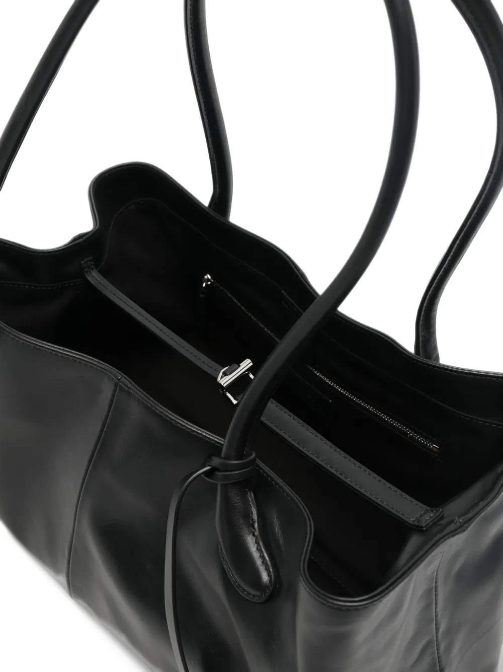 Low Classic mini Haricot leather tote bag Zwart