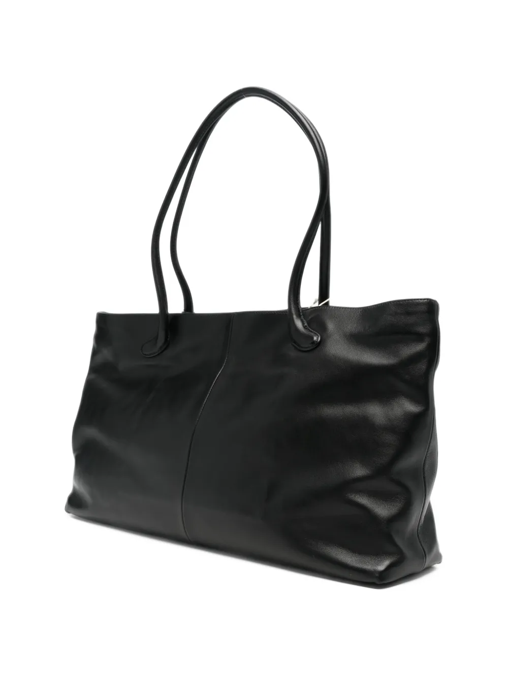 Low Classic Haricot leather tote bag Zwart