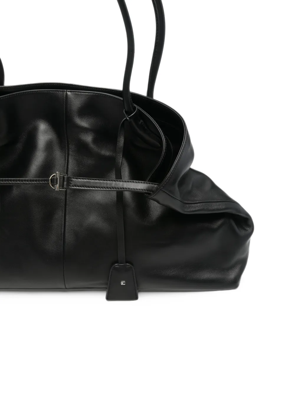 Low Classic Haricot leather tote bag Zwart