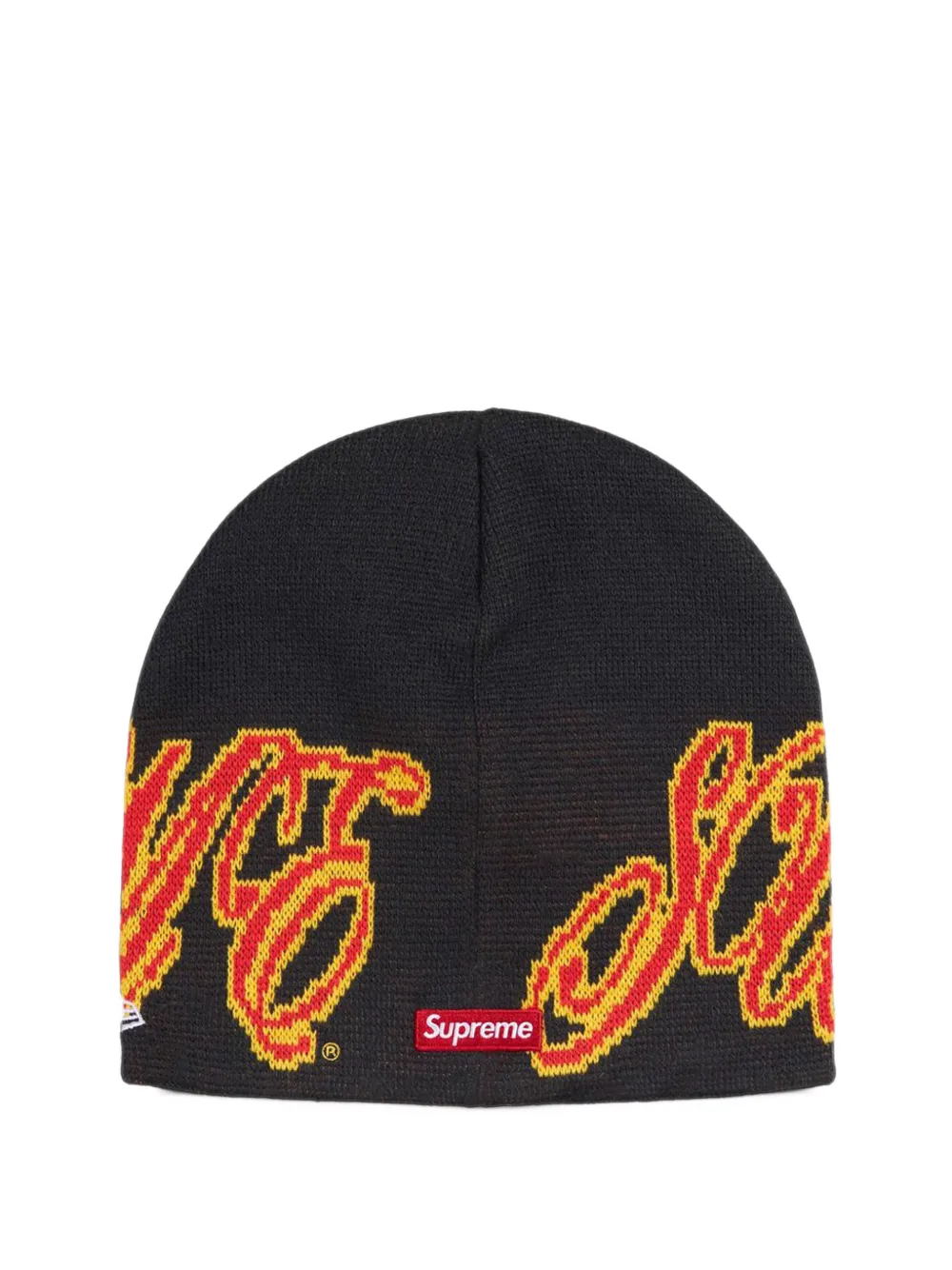Supreme x New Era logo-patch beanie hat - Nero