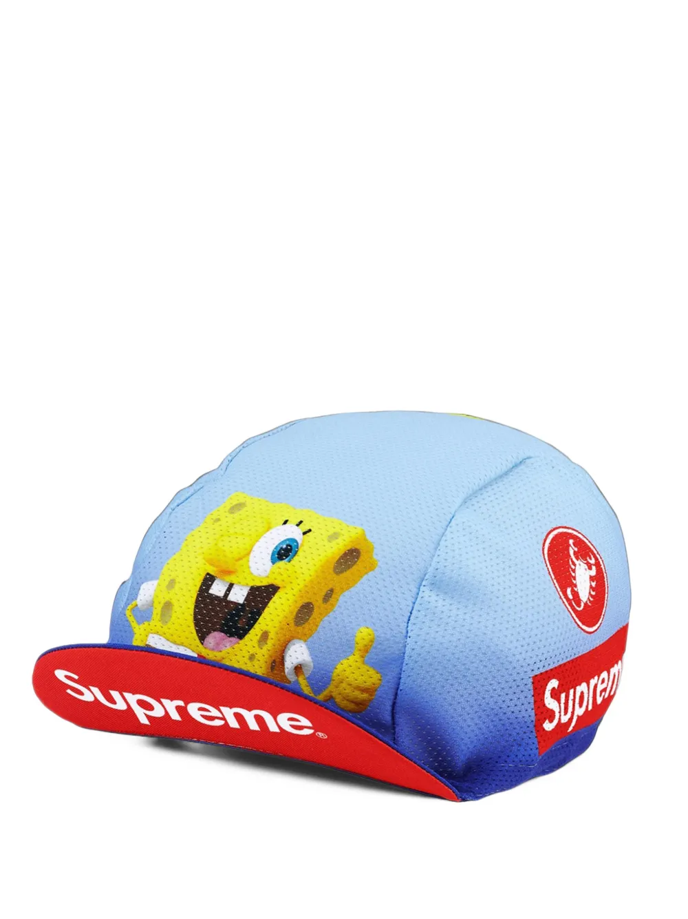 Supreme x SpongeBob SquarePants x Castelli logo-print cycling cap - Blu