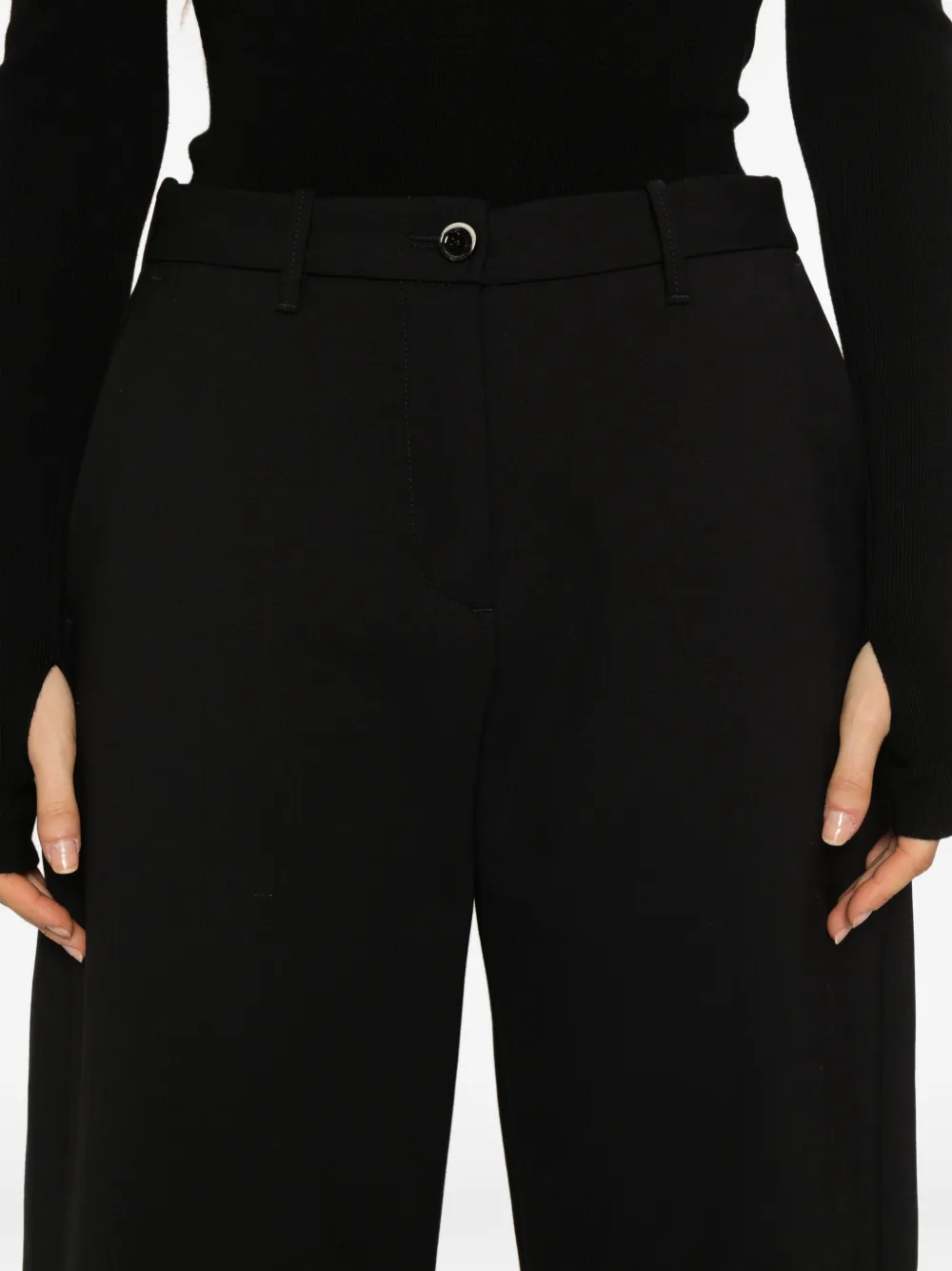 Nine In The Morning Althea belt-loops button-fastening trousers Zwart