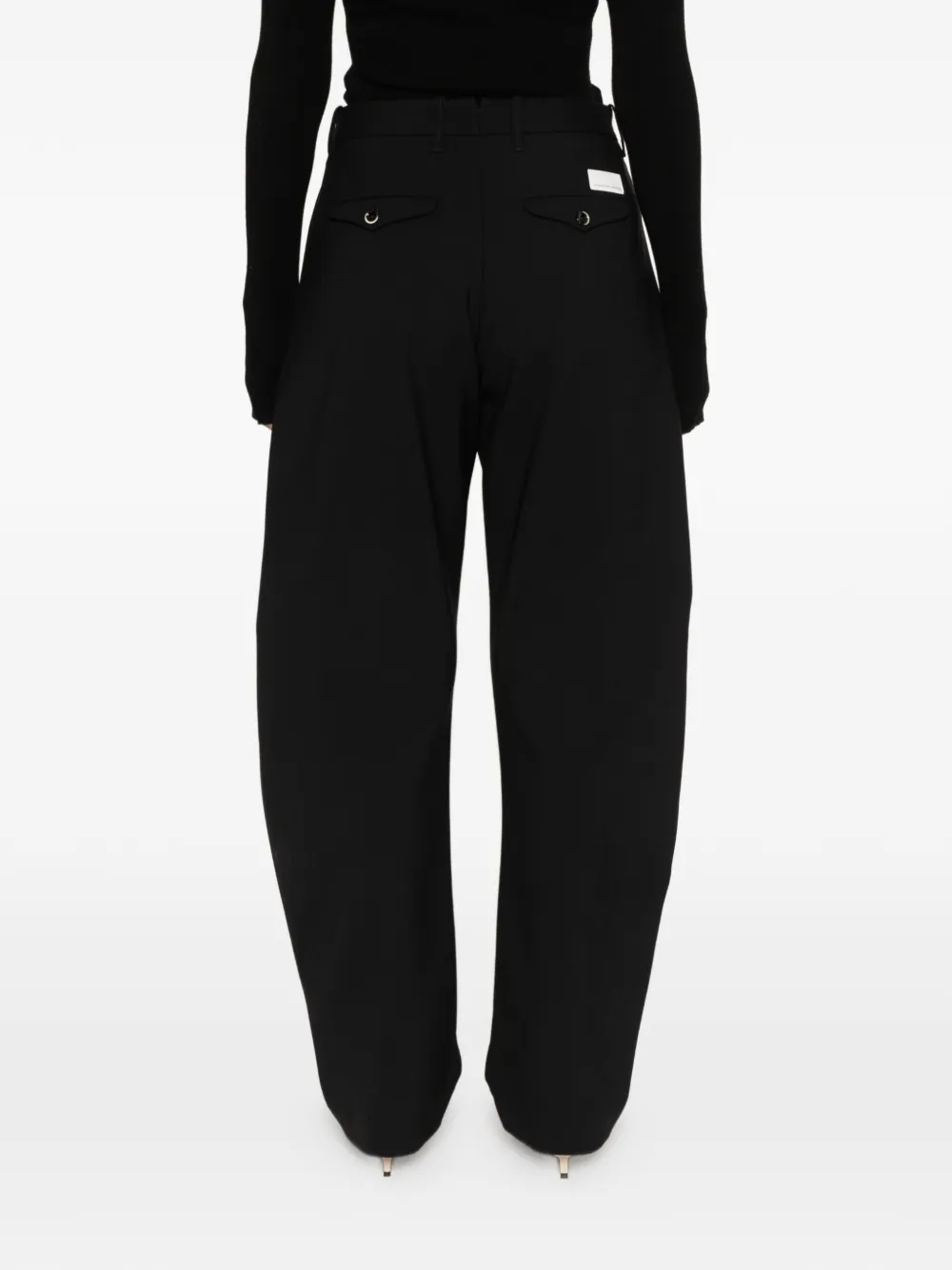 Nine In The Morning Althea belt-loops button-fastening trousers Zwart