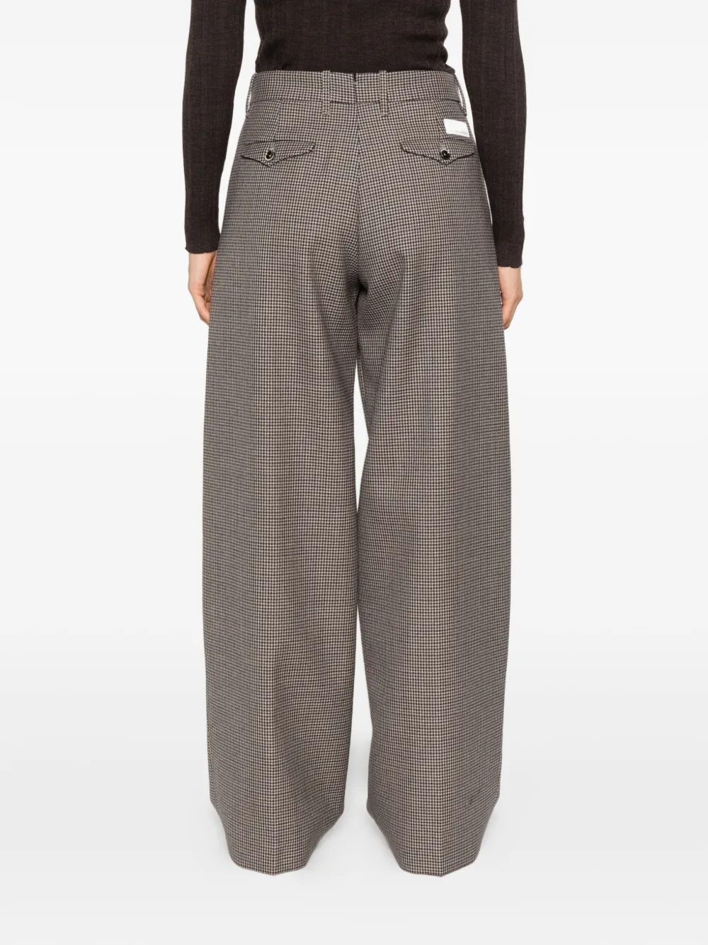 Nine In The Morning Nancy houndstooth-pattern trousers Bruin