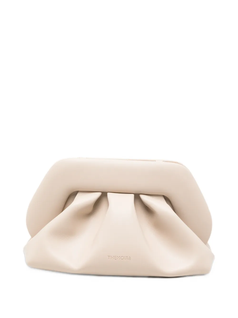 Themoirè Bios ruched clutch bag - Toni neutri