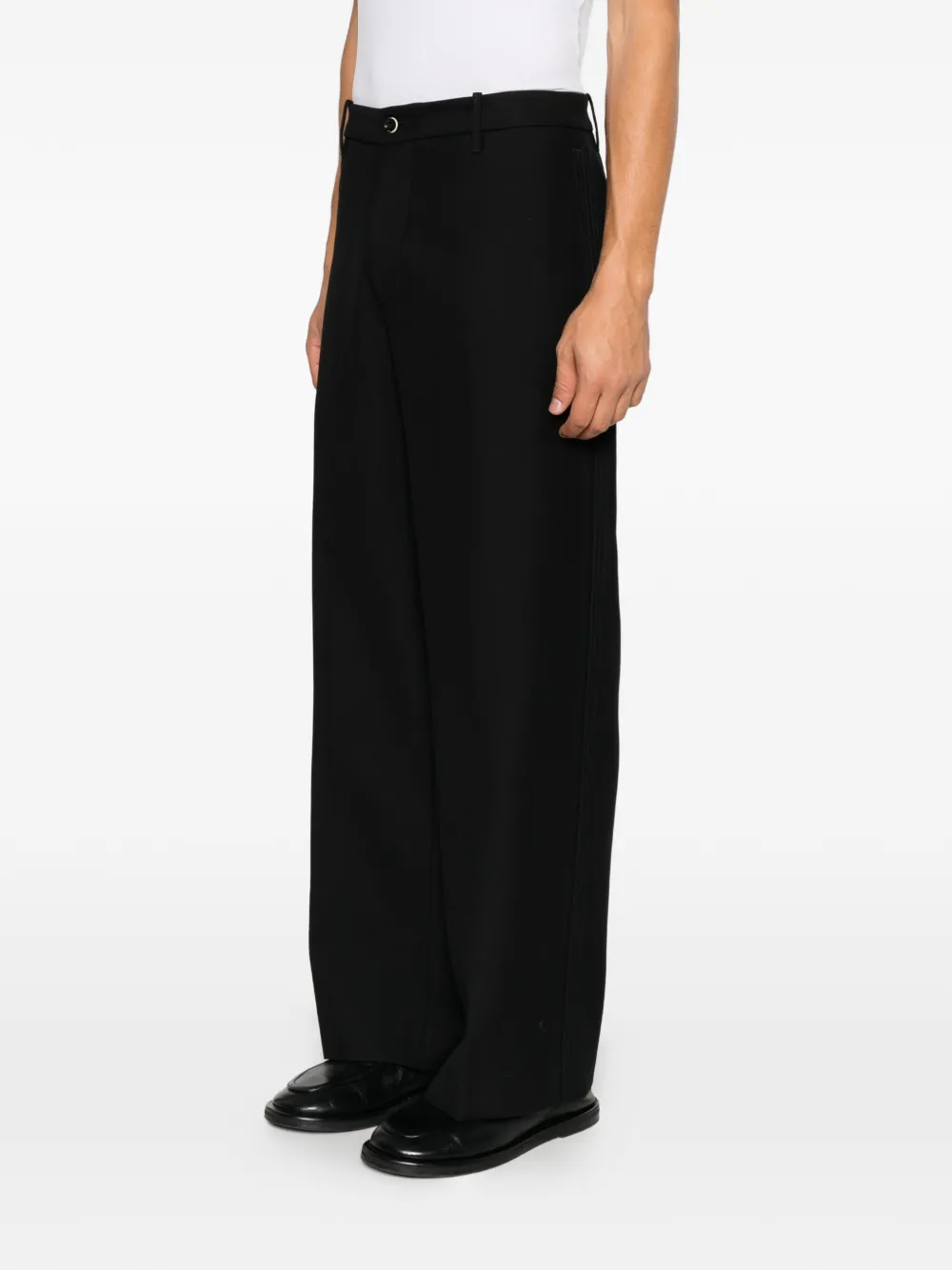 Nine In The Morning Thiago wide-leg tailored trousers Zwart