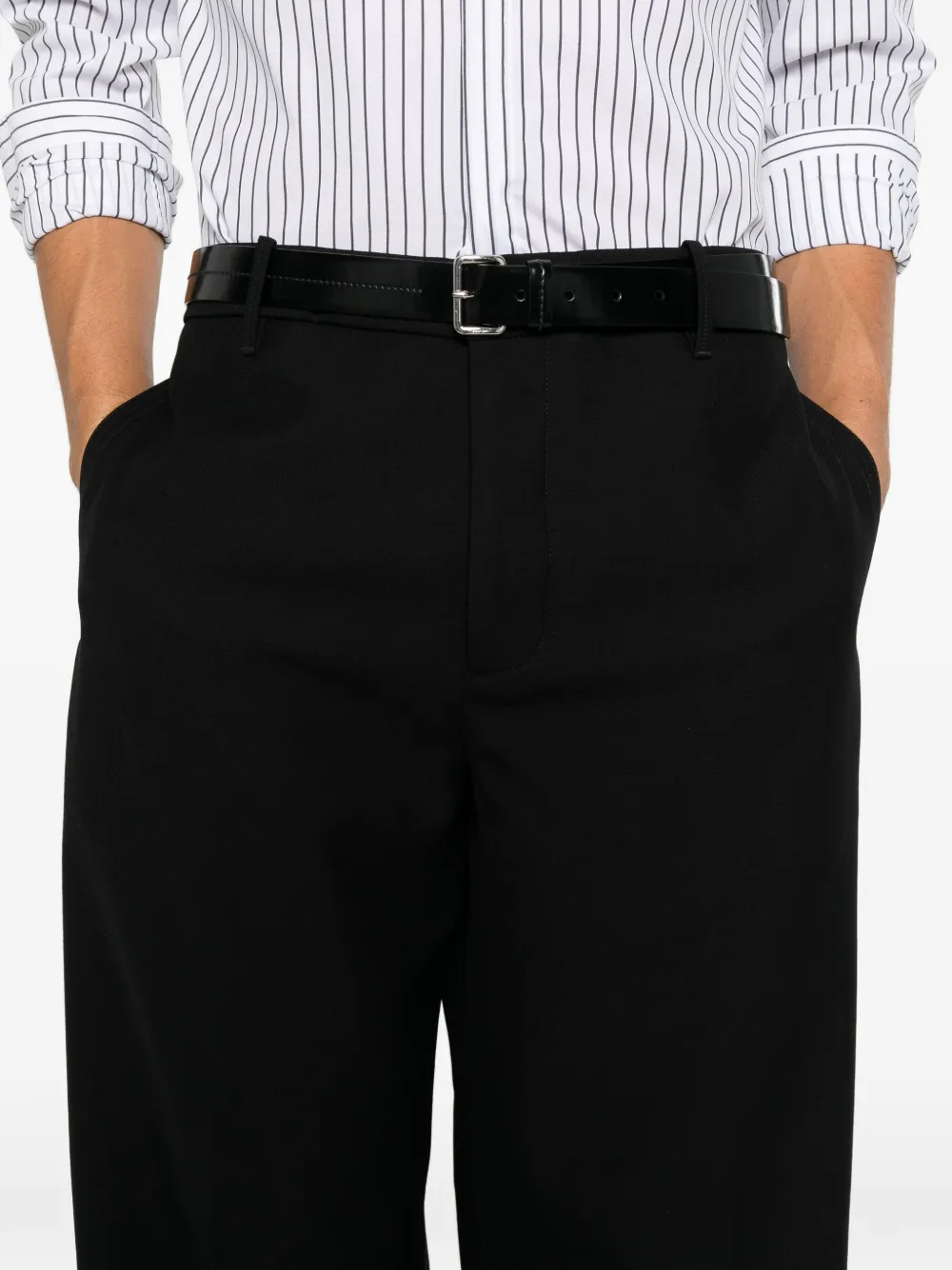 Nine In The Morning Thiago wide-leg tailored trousers Zwart