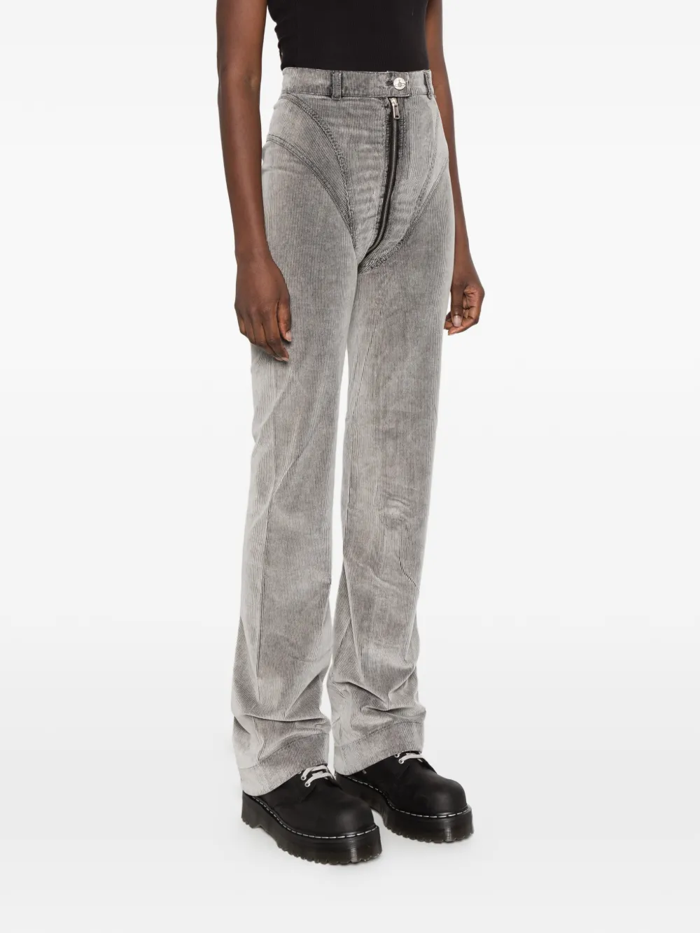 Vivienne Westwood Ant zip-detail corduroy trousers Grijs