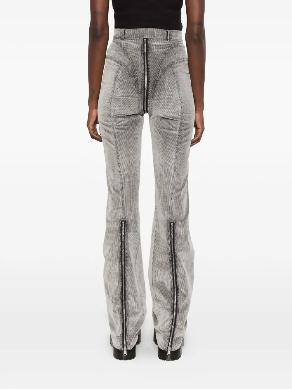 Vivienne Westwood Ant zip-detail corduroy trousers Grijs