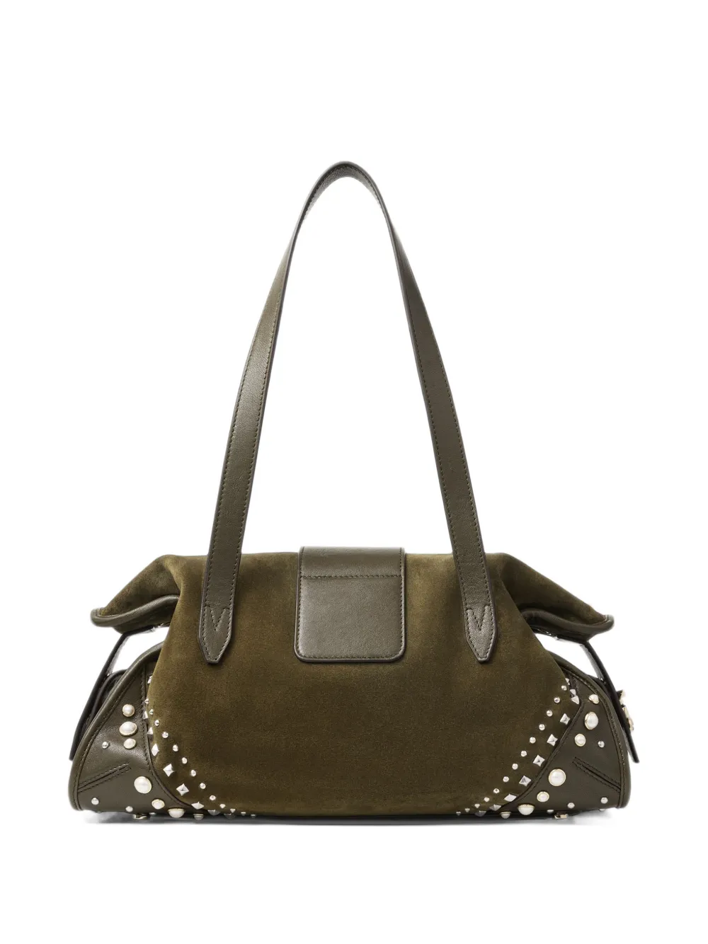 Jimmy Choo Bar Holdall medium Filo stud-embellished tote bag Groen