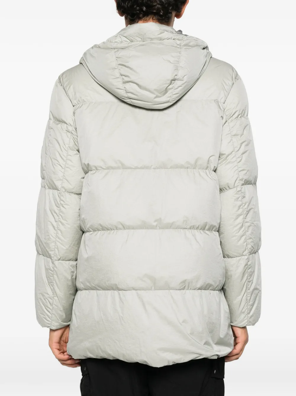 C.P. Company hooded quilted jacket Grijs