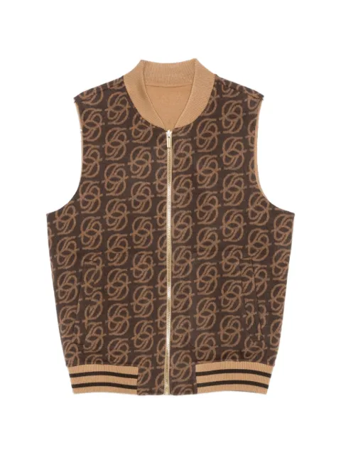 Drôle De Monsieur monogram-pattern wool gilet
