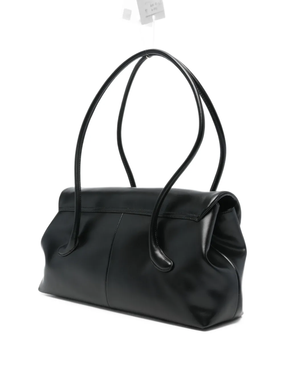Low Classic mini Haricot Flap leather tote bag Zwart