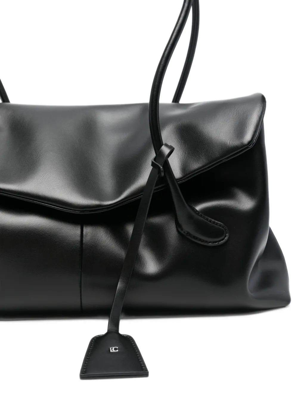 Low Classic mini Haricot Flap leather tote bag Zwart