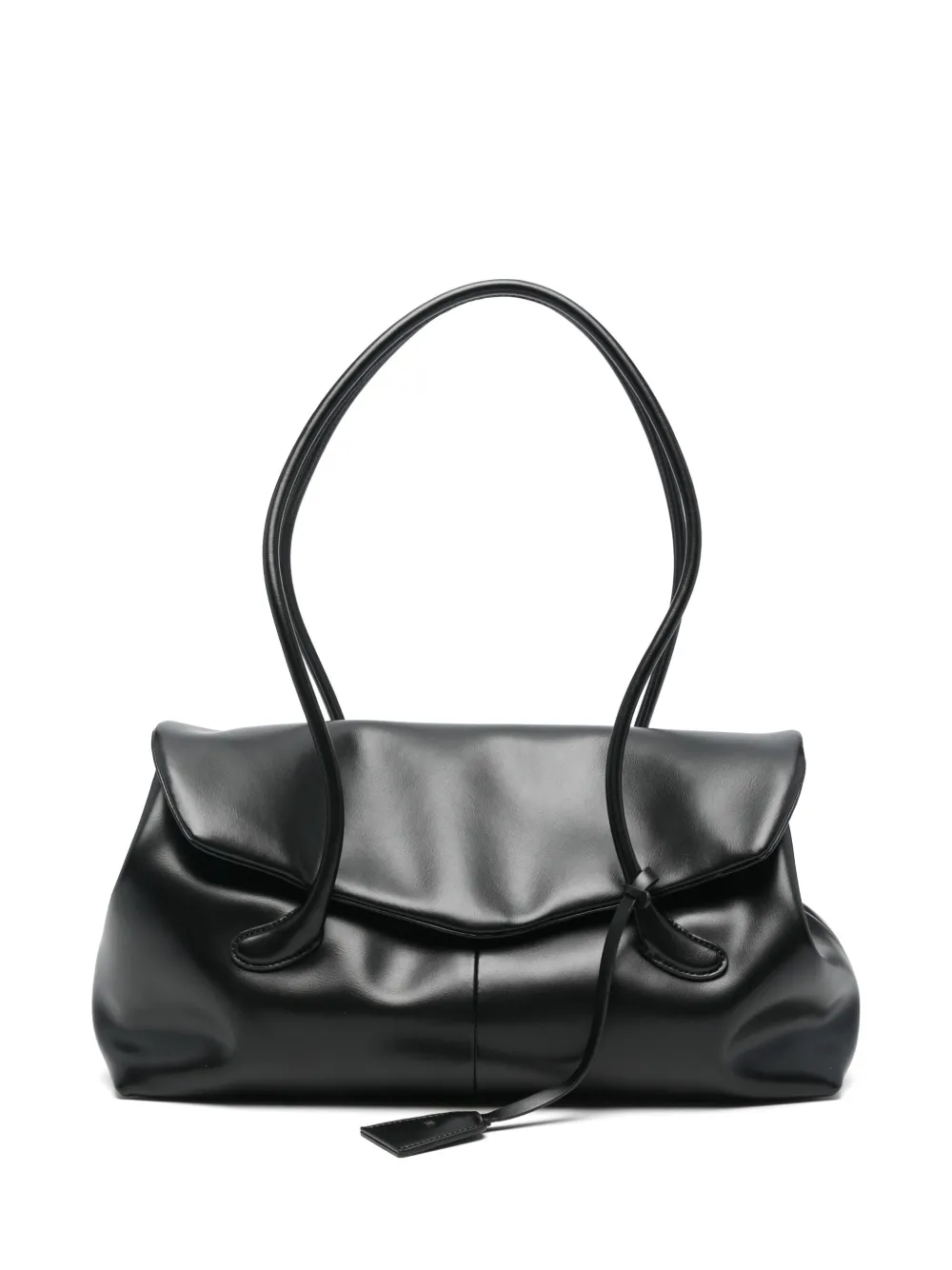 Low Classic mini Haricot Flap leather tote bag Zwart