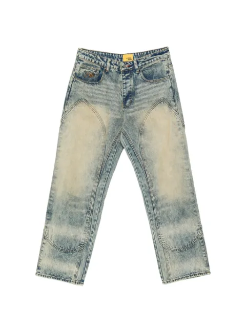 Diet Starts Monday acid-wash lightning-bolt jeans