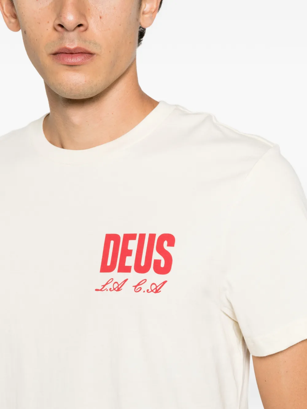 Deus Ex Machina T-shirt met logoprint Beige
