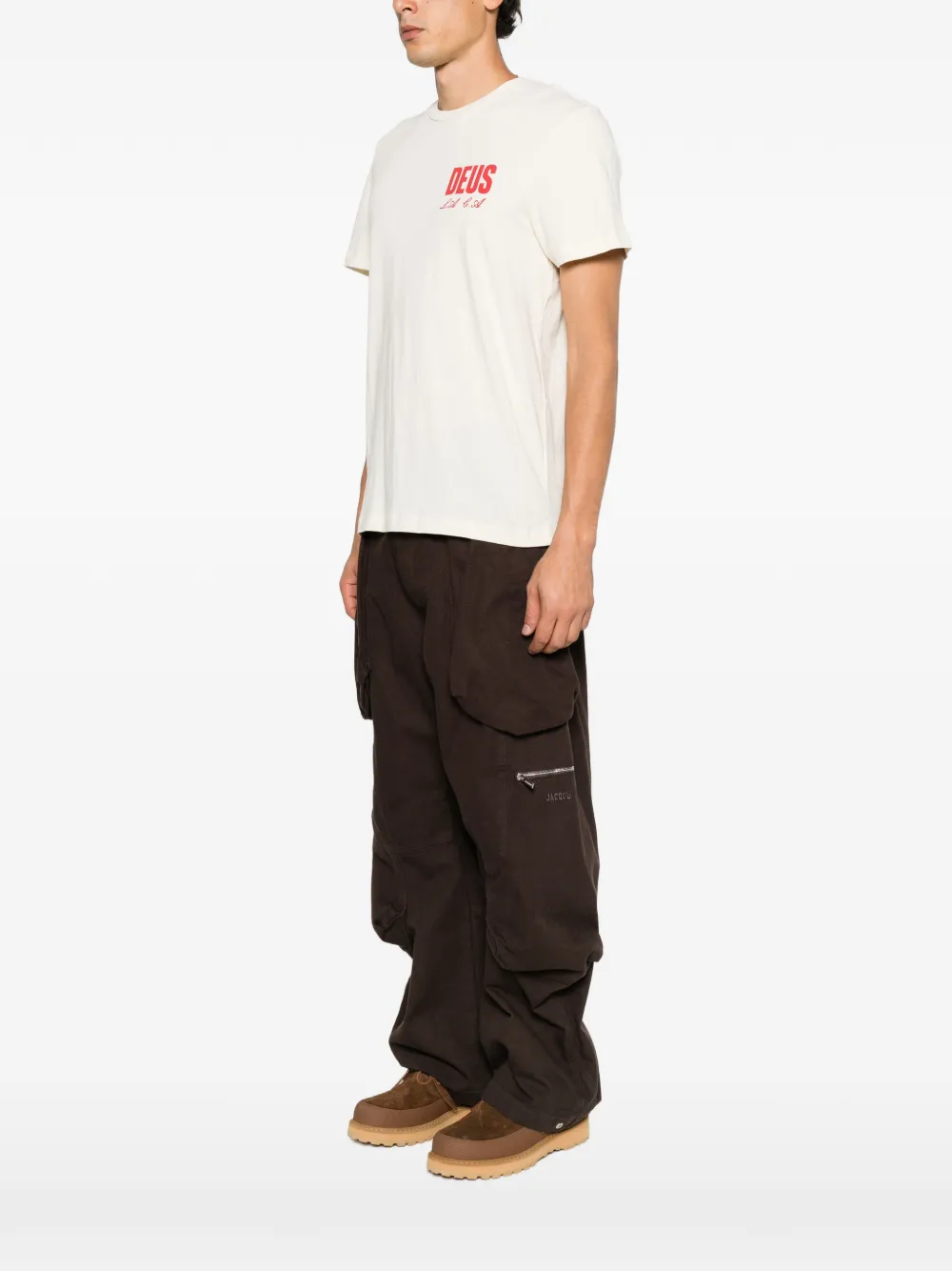 Deus Ex Machina T-shirt met logoprint Beige