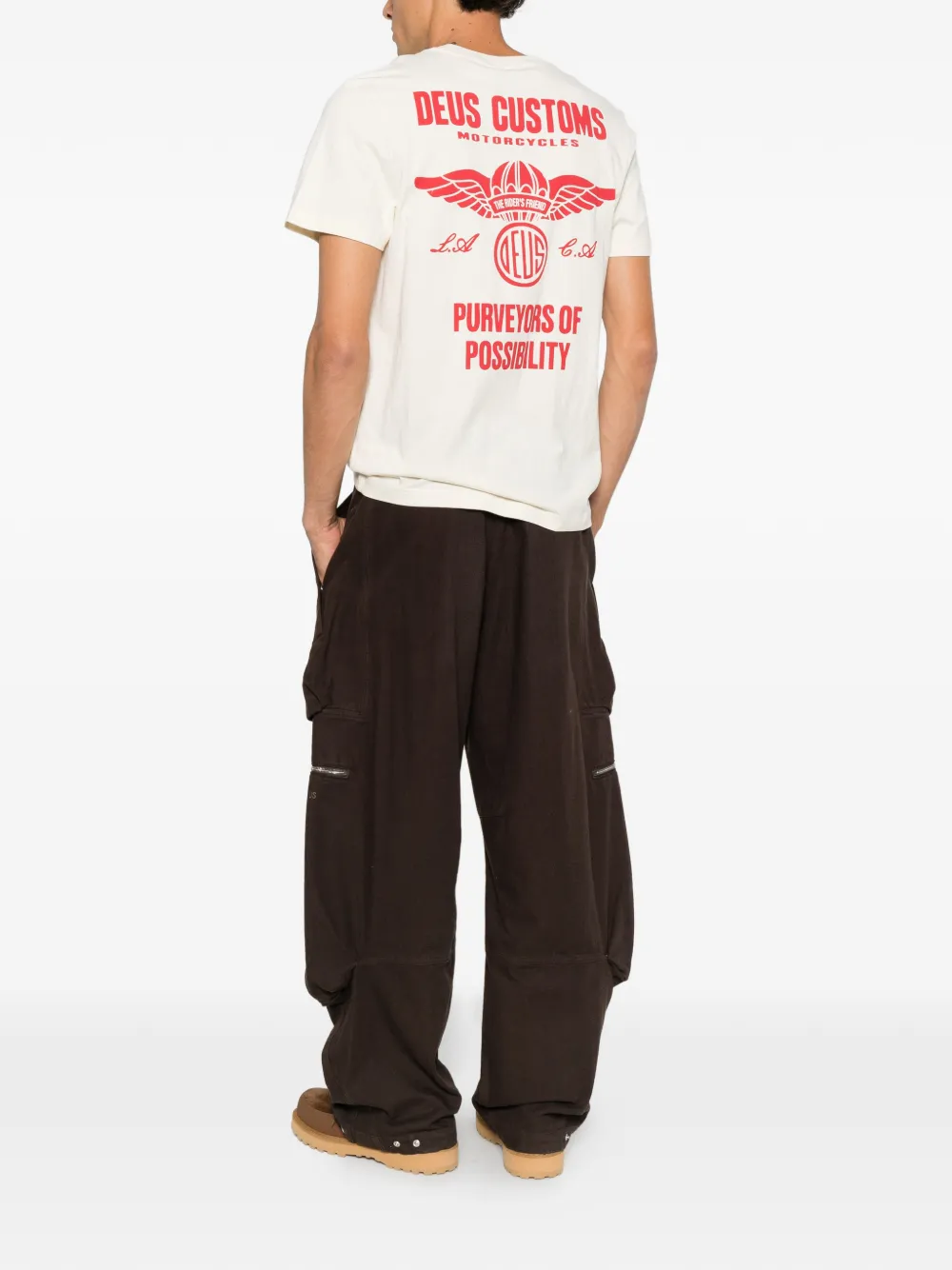 Deus Ex Machina T-shirt met logoprint Beige