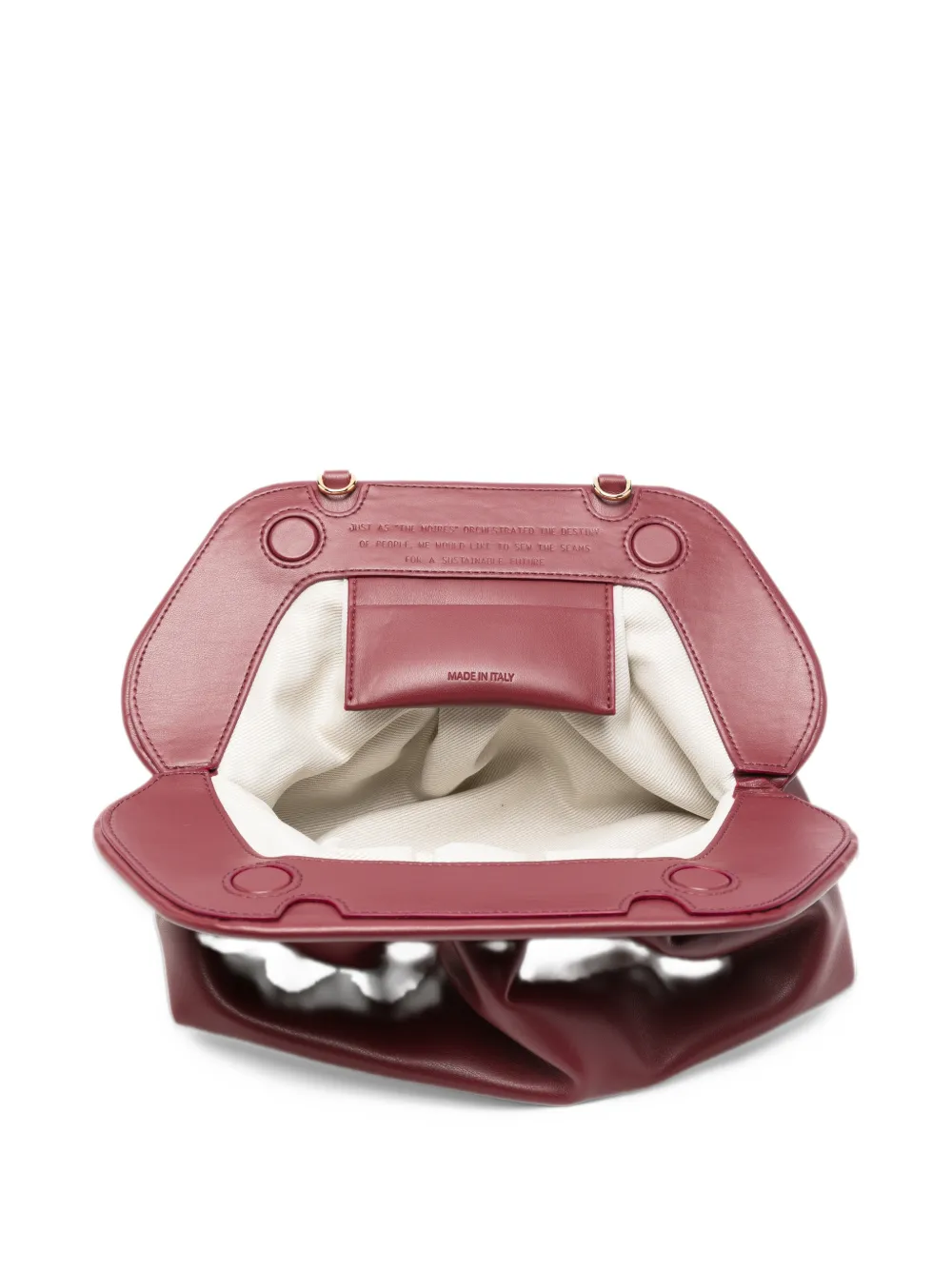 Themoirè Bios ruched clutch bag Rood
