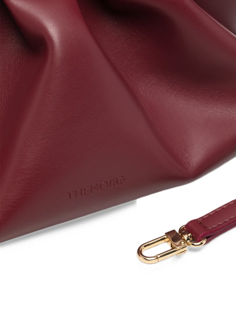 Themoirè Bios ruched clutch bag Rood