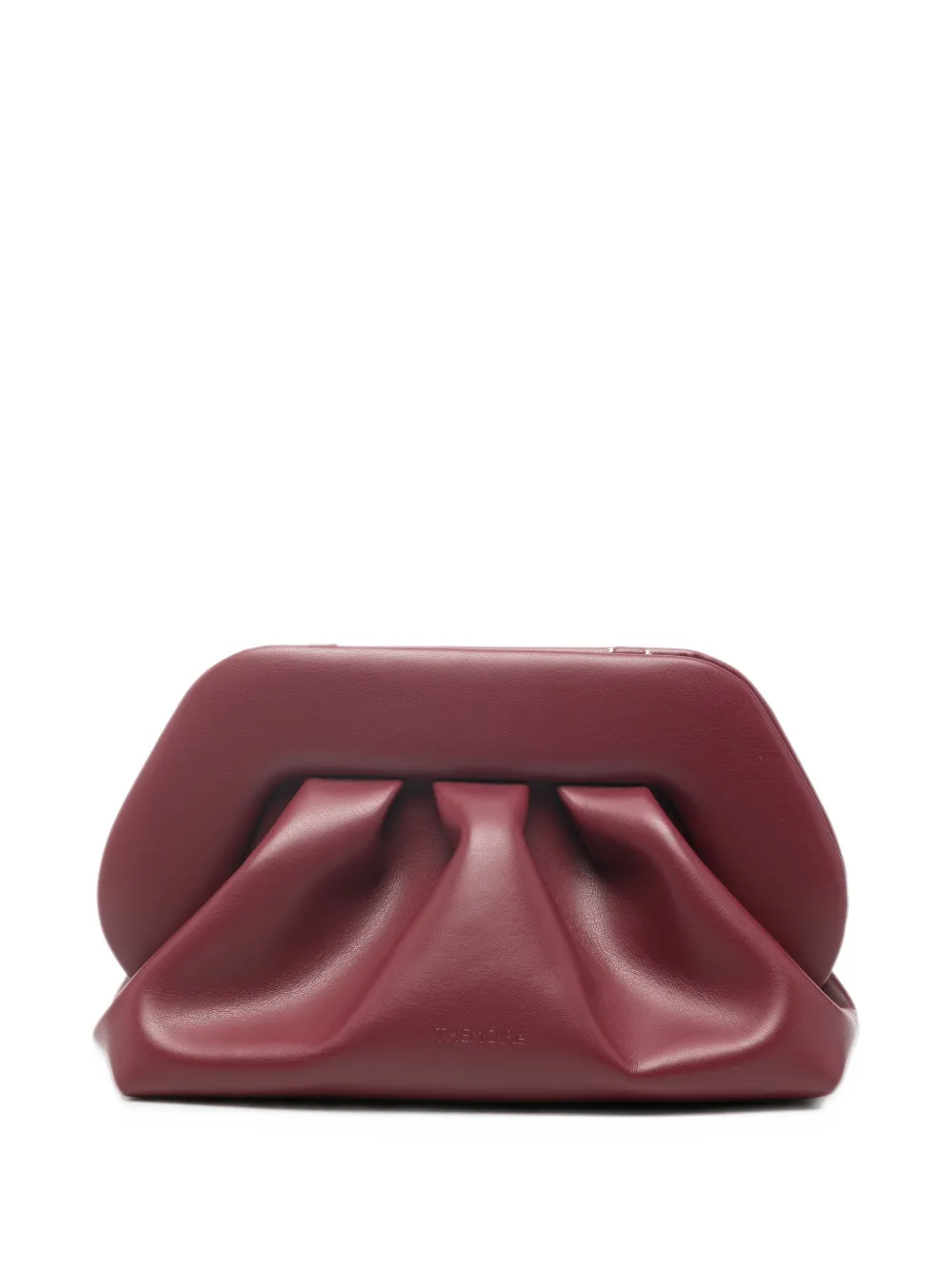 Themoirè Bios ruched clutch bag - Rosso