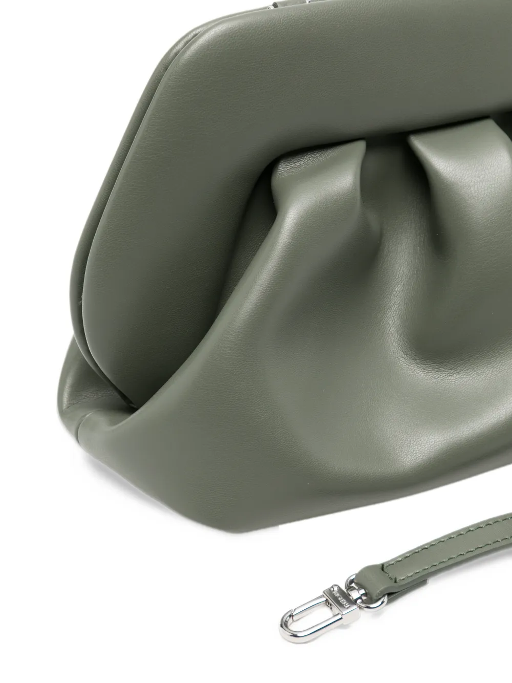 Themoirè medium Bios vegan clutch bag Groen