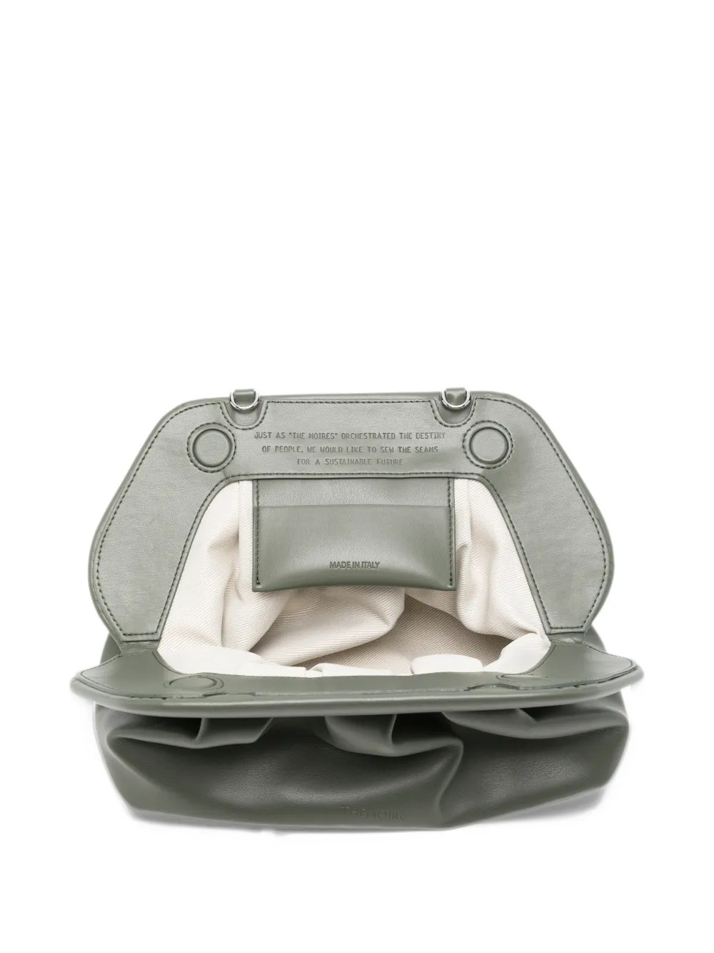 Themoirè medium Bios vegan clutch bag Groen