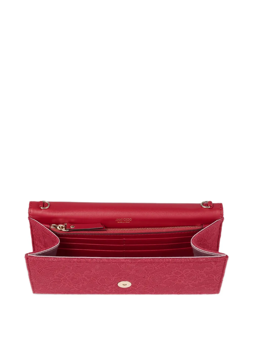 Jimmy Choo Emmie lace clutch bag Rood