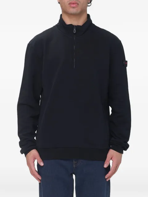 Peuterey quarter-zip logo-patch sweatshirt